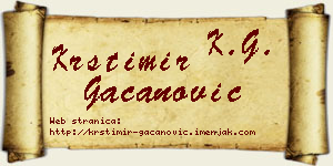 Krstimir Gačanović vizit kartica